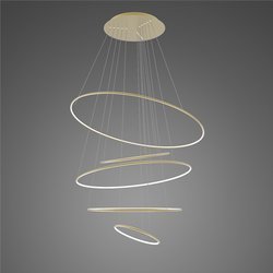 Lampa wisząca Ledowe Okręgi No.5 150cm 3k złota ściemnialna 