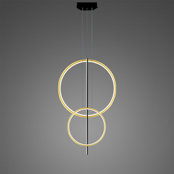 Lampa wisząca Linea No.5 60/40cm złoto-czarna 3k 