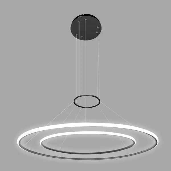 Altavola Design: Lampa Ledowe Okręgi No.2 czarna out 4k