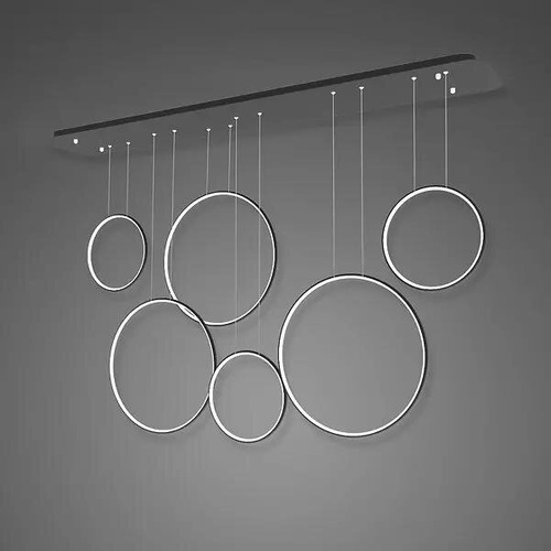 Altavola Design: Lampa Ledowe Okręgi no. 8 czarna 180 cm in 4k