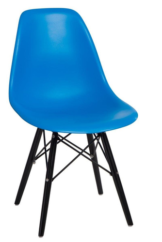 Krzesło P016W PP niebieskie/black