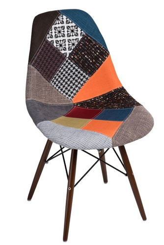 Krzesło P016W patchwork kolorowy /dark