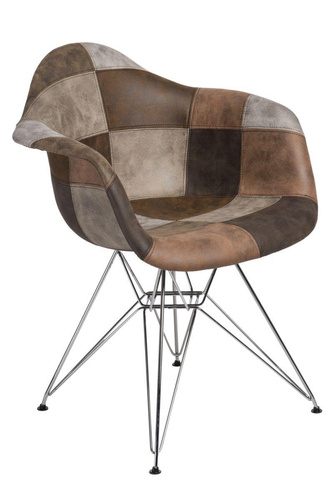 Krzesło P018 DAR patchwork beż - brąz