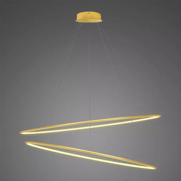 Lampa Ledowe Okręgi No.2 120cm 3k złota ściemnialna 