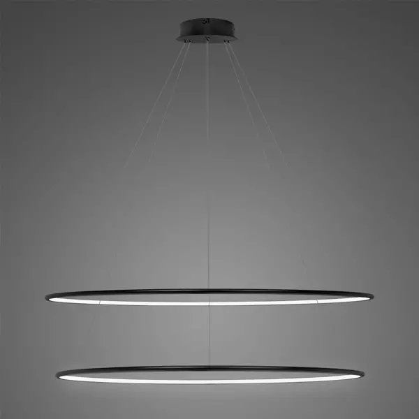 Lampa Ledowe Okręgi No.2 120cm 4k czarna ściemnialna 