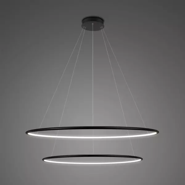 Lampa Ledowe Okręgi No.2 czarna 80cm 3k