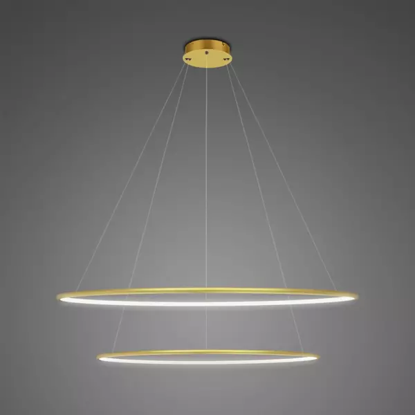 Lampa Ledowe Okręgi No.2 złota 80cm 4k