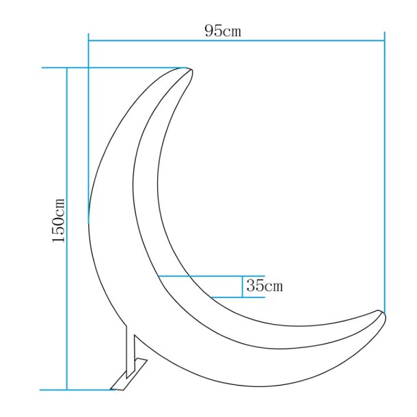 Lampa ogrodowa dekoracyjna księżyc MOON XL LED RGBW 16 kolorów 150 cm