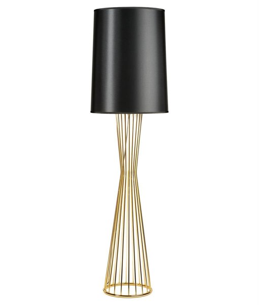 Lampa podłogowa FILO-1 czarno - złota 145 cm