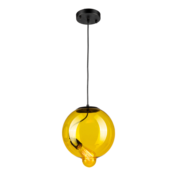 Lampa szklana Modern Glass Bubble Yellow 