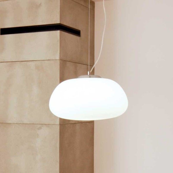 Lampa wisząca LUCIDUM FLAT biała 42 cm