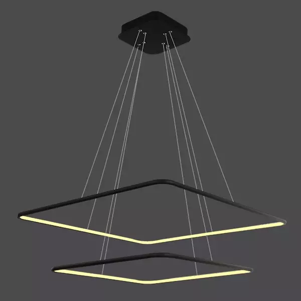 Lampa wisząca Ledowe Kwadraty No.2 3k black