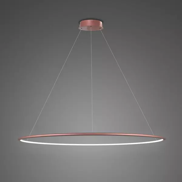 Lampa wisząca Ledowe Okręgi No.1 Φ100 cm in 4k różowe złoto ściemnialna Altavola Design