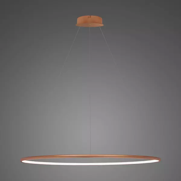 Lampa wisząca Ledowe Okręgi No.1 100cm 3k miedziana ściemnialna