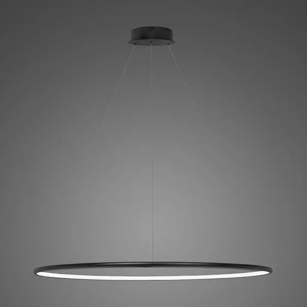 Lampa wisząca Ledowe Okręgi No.1 100cm 4k czarna