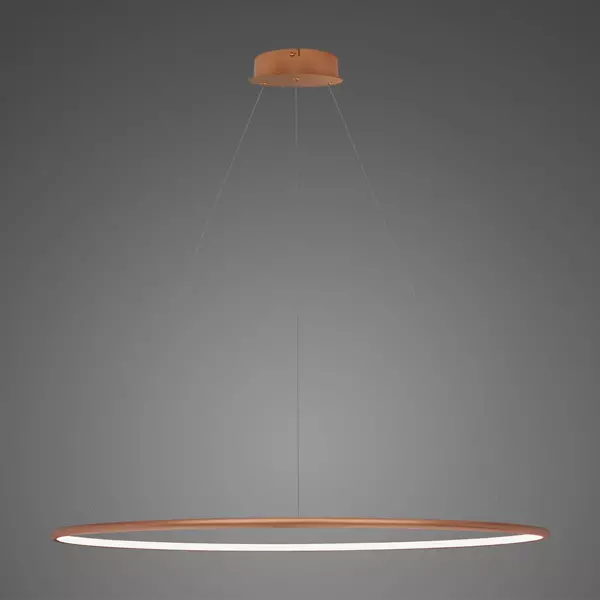 Lampa wisząca Ledowe Okręgi No.1 120cm 3k miedziana ściemnialna