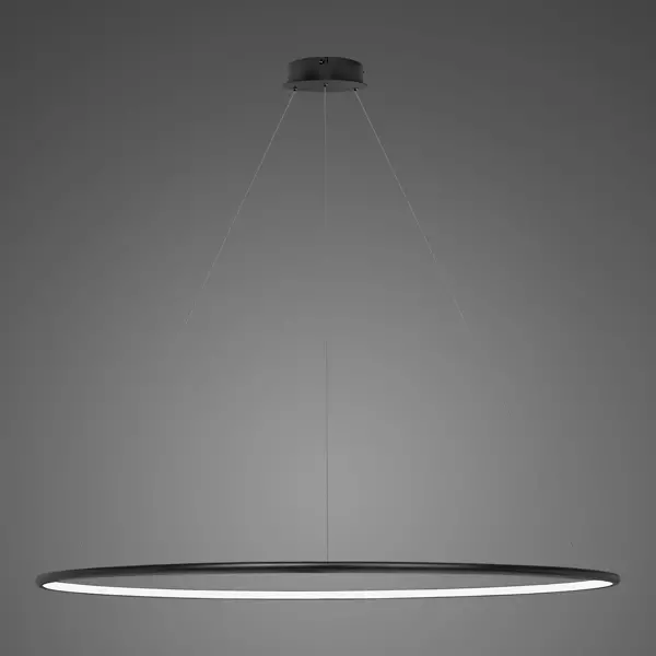 Lampa wisząca Ledowe Okręgi No.1 Φ150 cm in 3k czarna Altavola Design