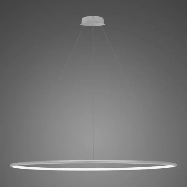 Lampa wisząca Ledowe Okręgi No.1 150cm 3k srebrna 