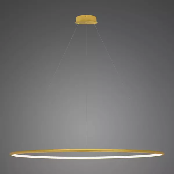 Lampa wisząca Ledowe Okręgi No.1 150cm 4k złota ściemnialna 