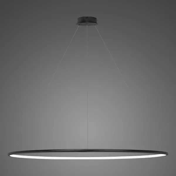 Lampa wisząca Ledowe Okręgi No.1 180cm 3k czarna ściemnialna  