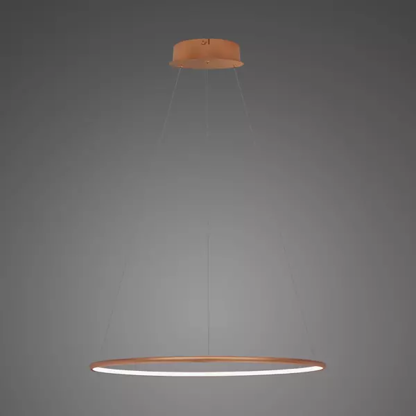 Lampa wisząca Ledowe Okręgi No.1 40cm 3k miedziana ściemnialna 