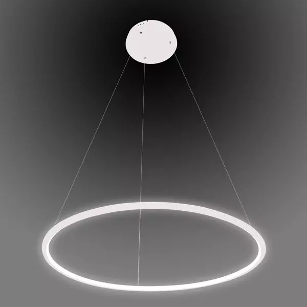 Lampa wisząca Ledowe Okręgi No.1 Φ60 cm out 4k biała Altavola Design 