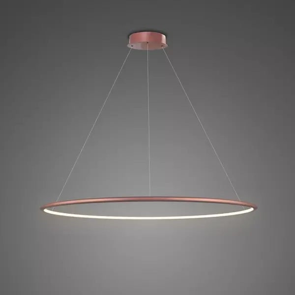 Lampa wisząca Ledowe Okręgi No.1 80cm 3k Różowe Złoto ściemnialna