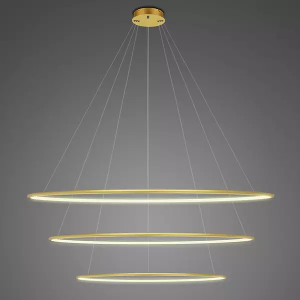 Lampa wisząca Ledowe Okręgi No.3 Φ120 cm in 3k złota Altavola Design