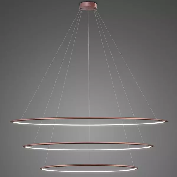 Lampa wisząca Ledowe Okręgi No.3 180cm 4k Różowe Złoto 