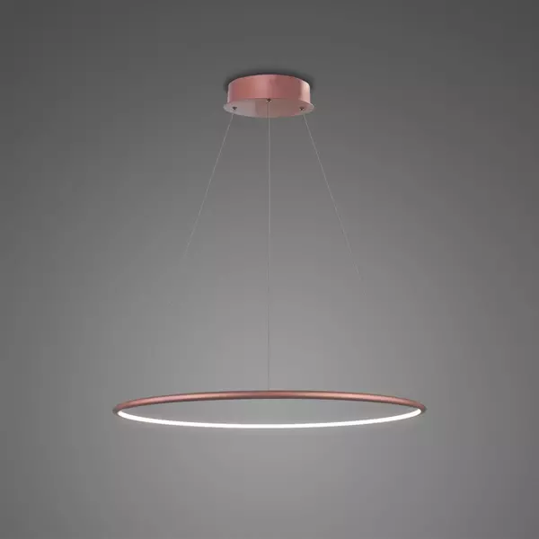 Lampa wisząca Ledowe okręgi No.1 Φ40 cm in 4k różowo złota Altavola Design