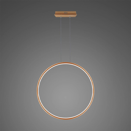Lampa wisząca Ledowe okręgi No.1 X Φ80 cm in 4k miedziana ściemnialna Altavola Design