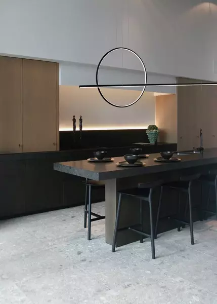 Lampa wisząca Linea No.2 40cm czarna 3k ściemnialna 