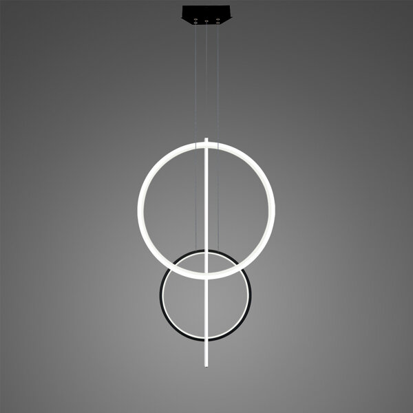 Lampa wisząca Linea No.5 60/40cm czarno biała 3k 