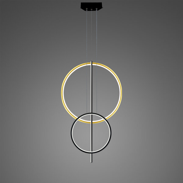 Lampa wisząca Linea No.5 60/40cm czarnozłota 3k 