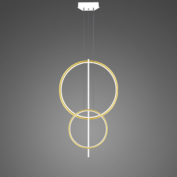 Lampa wisząca Linea No.5 60/40cm złoto-biała 3k 