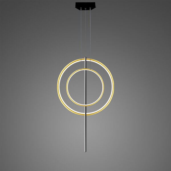 Lampa wisząca Linea No.5 60/40cm złoto-czarna 3k 