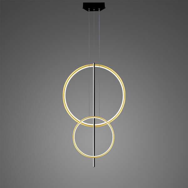 Lampa wisząca Linea No.5 60/40cm złoto-czarna 3k 