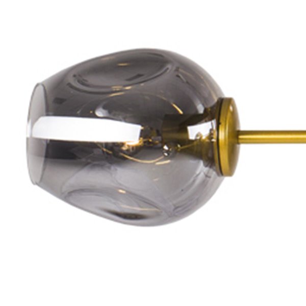 Lampa wisząca MODERN ORCHID-6 złoto szara 130 cm