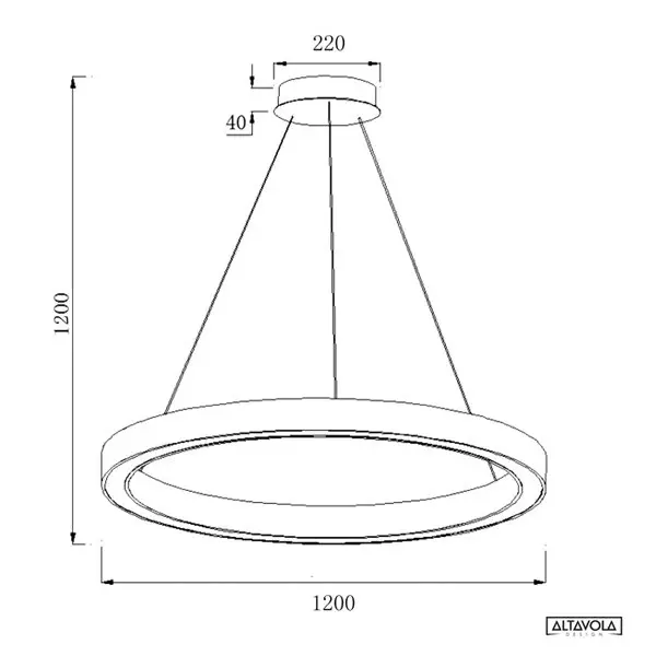 Ledowa Lampa wisząca Billions No.4 120cm 3k złota 