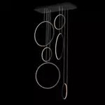 Altavola Design: Lampa wisząca Ledowe Okręgi No. 8 czarny 90 cm in 3k