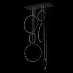 Altavola Design: Lampa wisząca Ledowe Okręgi No. 8 czarny 90 cm in 3k
