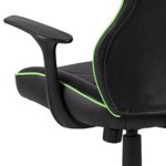 Fotel biurowy Vayne czarny/zielony