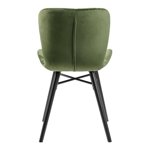 Krzesło Batilda VIC Forest green/ pikowa  na