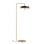 Lampa podłogowa ARTDECO czarno - złota 162 cm