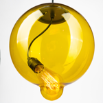 Lampa szklana Modern Glass Bubble Yellow 