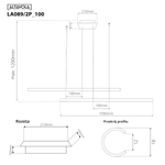 Lampa wisząca LINEA No.2B 100cm 4k czarna Altavola Design