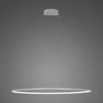 Lampa wisząca Ledowe Okręgi No.1 100cm 3k srebrna ściemnialna
