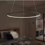 Lampa wisząca Ledowe Okręgi No.1 80cm 2700k czarna Design