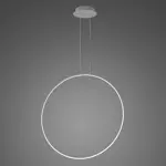 Lampa wisząca Ledowe Okręgi No.1 X 100cm 4k srebrny ściemnialna 