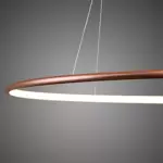 Lampa wisząca Ledowe Okręgi No.3 Φ80 cm in 3k miedziana Altavola Design